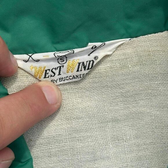 Vintage 70’s Green and White Rebels Windbreaker Bomber Jacket - Picture 6 of 6